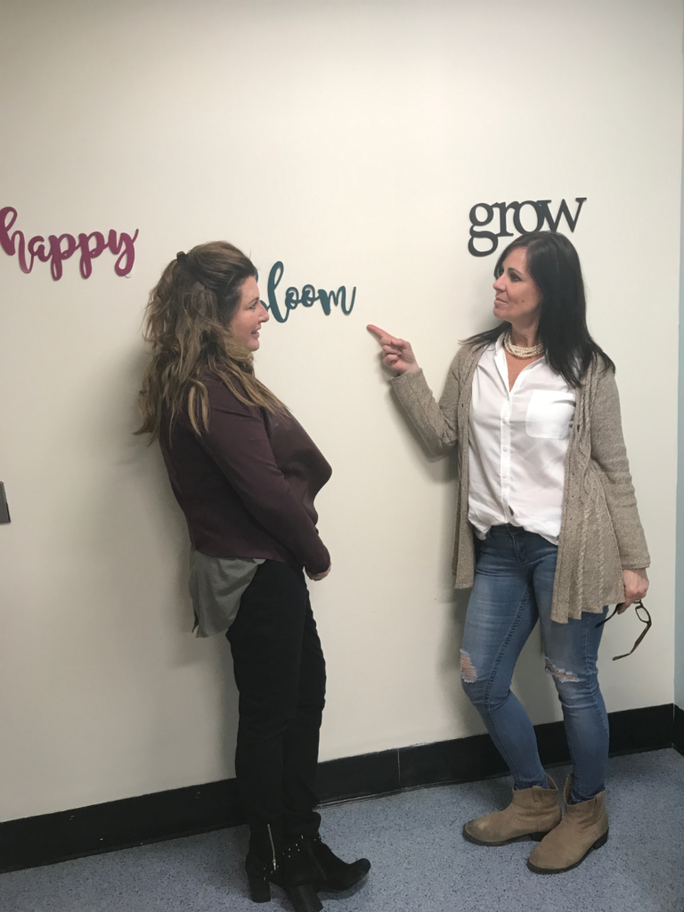 Lisa and Shannon creating bloom in 2017 - the beginning